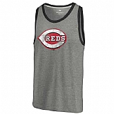 Cincinnati Reds Distressed Team Tank Top - Ash,baseball caps,new era cap wholesale,wholesale hats